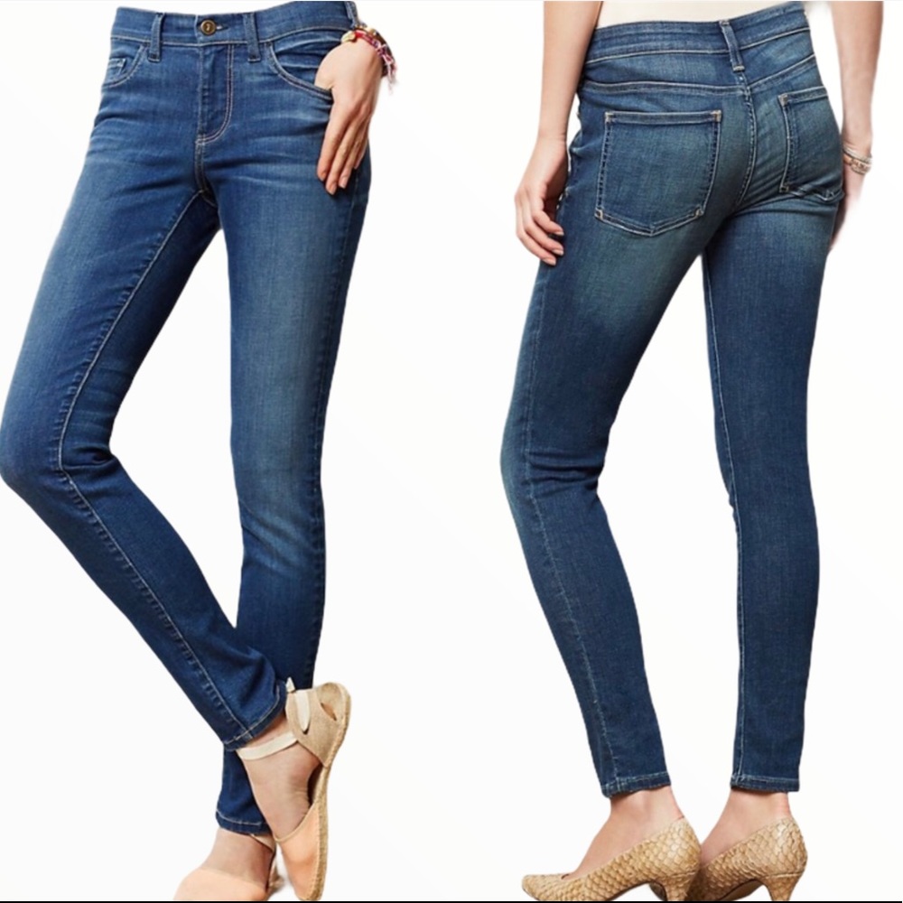 PILCRO Anthropologie Serif Skinny Legging Denim Jeans Blue Size 27